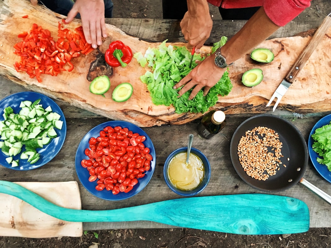 Energy-boosting foods and supplements representing nutrition for endurance